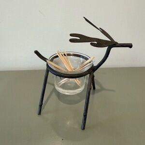 Black Reindeer Toothpick Holder